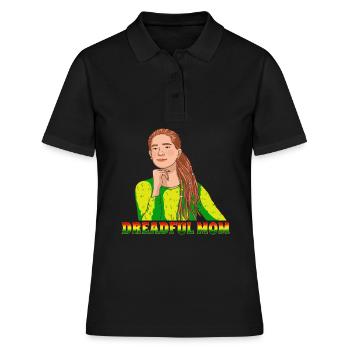 Rastafari Rastafarian Rasta - Polo Femme - noir - Devant - Ailine (174cm)