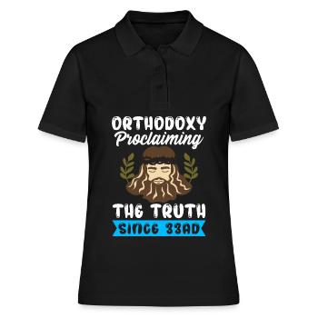 Orthodoxe - Frauen Polo Shirt - Schwarz - Vorne - Ailine (174cm)