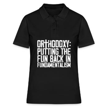 Orthodoxe - Frauen Polo Shirt - Schwarz - Vorne - Ailine (174cm)