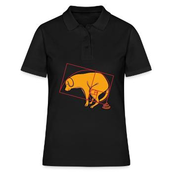 Mèmes de chiens du nombre d’or de Fibonacci - Polo Femme - noir - Devant - Ailine (174cm)