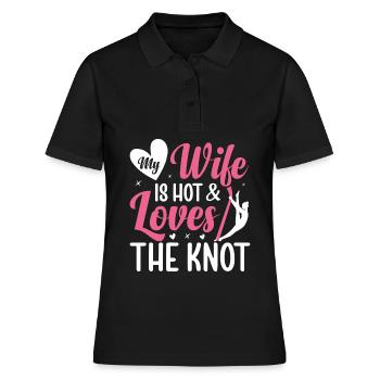 Aerial Silk Aerialist - Frauen Polo Shirt - Schwarz - Vorne - Ailine (174cm)