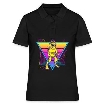 Chupacabra Krypto Kryptozoologie Retro - Frauen Polo Shirt - Schwarz - Vorne - Ailine (174cm)