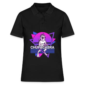Chupacabra Krypto Kryptozoologie Retro - Frauen Polo Shirt - Schwarz - Vorne - Ailine (174cm)