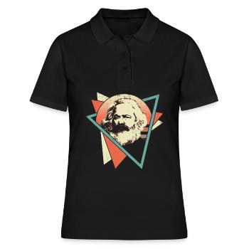 Karl Marx Socialisme socialiste Communiste - Polo Femme - noir - Devant - Ailine (174cm)