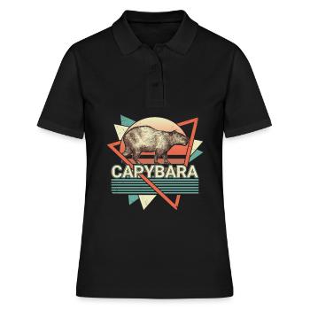 Chupacabra Krypto Kryptozoologie Retro - Frauen Polo Shirt - Schwarz - Vorne - Ailine (174cm)