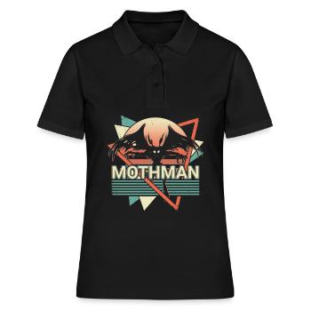 Mothman Krypto Kryptozoologie Retro - Frauen Polo Shirt - Schwarz - Vorne - Ailine (174cm)