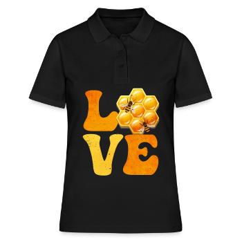 Imkerei Imker Honig Bienen Honig - Frauen Polo Shirt - Schwarz - Vorne - Ailine (174cm)