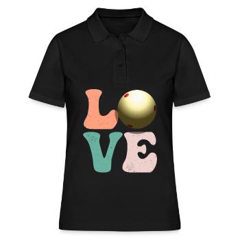 Billard Pool - Frauen Polo Shirt - Schwarz - Vorne - Ailine (174cm)