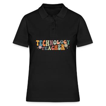 Cours de professeur de technologie Groovy - Polo Femme - noir - Devant - Ailine (174cm)