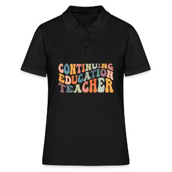 Groovy Teacher Training Lecturer - Women's Polo Shirt - black - Front - Ailine (174cm)