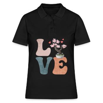 Bonsaï Plante japonaise - Polo Femme - noir - Devant - Ailine (174cm)
