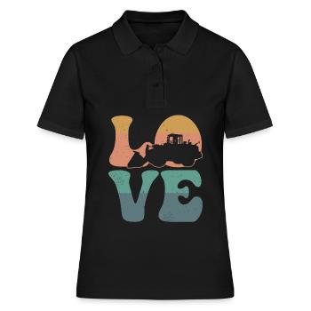 Bulldozer LKW Baufahrzeug - Frauen Polo Shirt - Schwarz - Vorne - Ailine (174cm)
