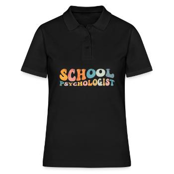 Groovy Schulpsychologe Psychologie Psych - Frauen Polo Shirt - Schwarz - Vorne - Ailine (174cm)