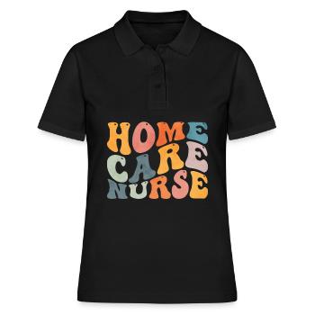 Groovy Home Care Nurse Home Sick - Women's Polo Shirt - black - Front - Ailine (174cm)