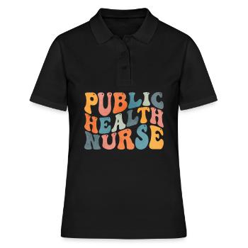 Groovy Infirmière de Santé Publique P - Polo Femme - noir - Devant - Ailine (174cm)