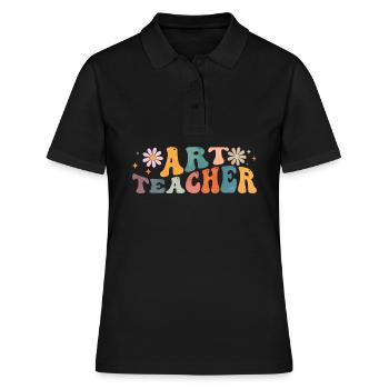 Groovy Art Teacher Artiste Artiste Artiste Artistique - Polo Femme - noir - Devant - Ailine (174cm)