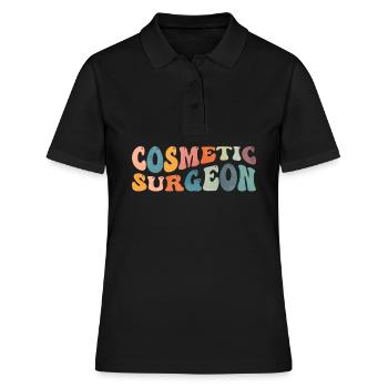 Groovy Chirurgien Esthétique Chirurgien Plasticien - Polo Femme - noir - Devant - Ailine (174cm)