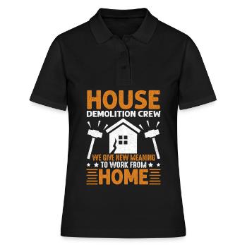 Haus-Demo - Frauen Polo Shirt - Schwarz - Vorne - Ailine (174cm)