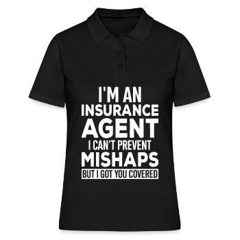Komischer Broker - Frauen Polo Shirt - Schwarz - Vorne - Ailine (174cm)