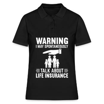 Funny Agent Broker - Frauen Polo Shirt - Schwarz - Vorne - Ailine (174cm)