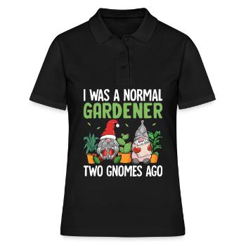 Lustige Gartenzwerge - Frauen Polo Shirt - Schwarz - Vorne - Ailine (174cm)