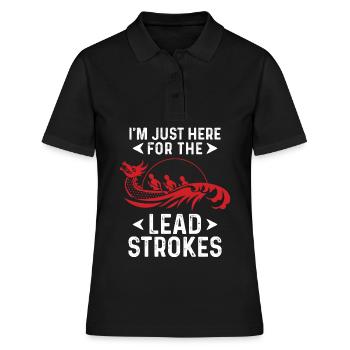 Lustiges Drachenboot-Rennpaddel - Frauen Polo Shirt - Schwarz - Vorne - Ailine (174cm)