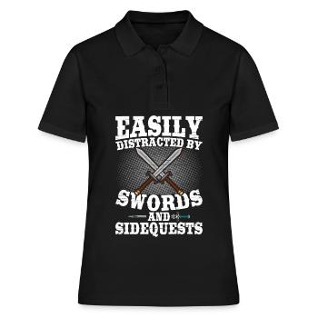 Jeux de rôle en direct LARP - Polo Femme - noir - Devant - Ailine (174cm)