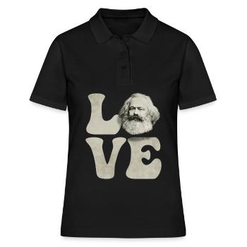 Communisme Socialisme socialiste communiste - Polo Femme - noir - Devant - Ailine (174cm)
