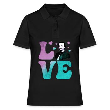 Edgar Allan Poe Littérature anglaise AMOUR - Polo Femme - noir - Devant - Ailine (174cm)