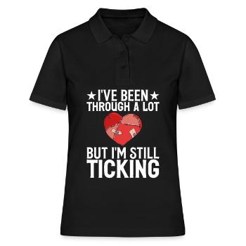 Genesung nach einer Operation am offenen Herzen - Frauen Polo Shirt - Schwarz - Vorne - Ailine (174cm)