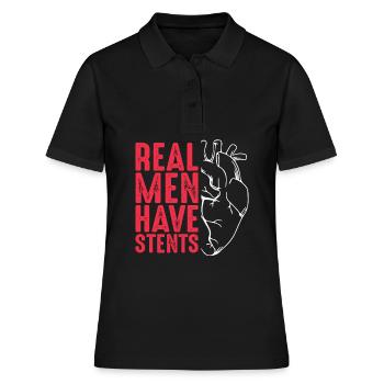 Koronarangioplastie-Patient - Frauen Polo Shirt - Schwarz - Vorne - Ailine (174cm)