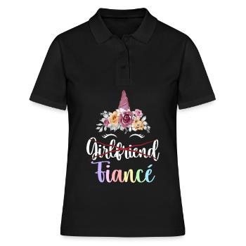 Douche nuptiale de fiançailles - Polo Femme - noir - Devant - Ailine (174cm)