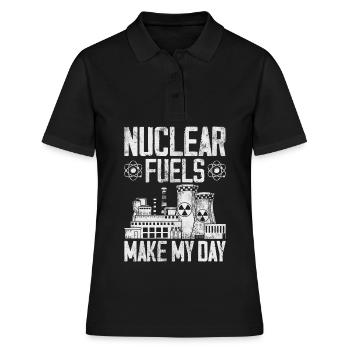 Centrale nucléaire Énergie nucléaire - Polo Femme - noir - Devant - Ailine (174cm)