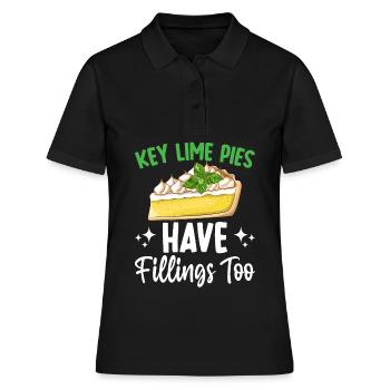 Dessert pour les amateurs de tarte au citron vert - Polo Femme - noir - Devant - Ailine (174cm)