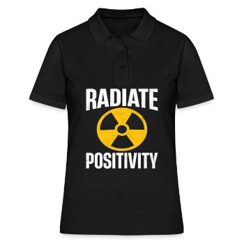 Centrale nucléaire radioactive - Polo Femme - noir - Devant - Ailine (174cm)