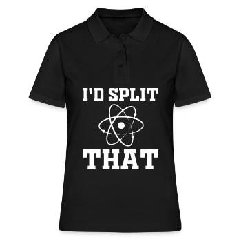 Drôle d’ingénieur nucléaire de centrale nucléaire - Polo Femme - noir - Devant - Ailine (174cm)