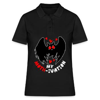 Mothman Kryptide Kryptozoologie - Frauen Polo Shirt - Schwarz - Vorne - Ailine (174cm)