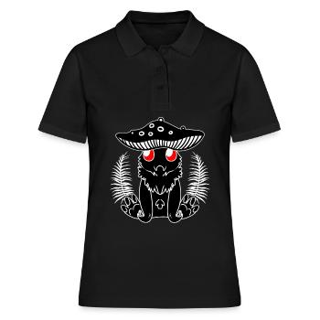 Mothman Pilz Kryptide Kryptozoologie - Frauen Polo Shirt - Schwarz - Vorne - Ailine (174cm)