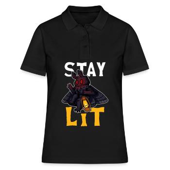 Mothman Kryptide Kryptozoologie - Frauen Polo Shirt - Schwarz - Vorne - Ailine (174cm)