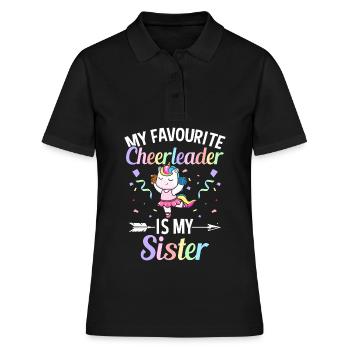 Cheerleading Cheer - Frauen Polo Shirt - Schwarz - Vorne - Ailine (174cm)
