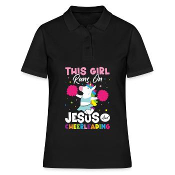 Cheerleader Cheer - Frauen Polo Shirt - Schwarz - Vorne - Ailine (174cm)