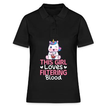 Technicienne en dialyse Girl Tech - Polo Femme - noir - Devant - Ailine (174cm)