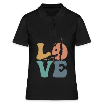Burpees Workout Gym - Polo Femme - noir - Devant - Ailine (174cm)