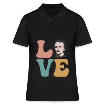 Edgar Allan Poe Schriftsteller Dichter Englische L - Frauen Polo Shirt - Schwarz - Vorne - Ailine (174cm)