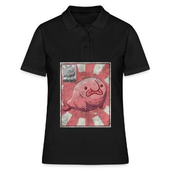 Kawaii Blobfish Affiche Japonaise - Polo Femme - noir - Devant - Ailine (174cm)