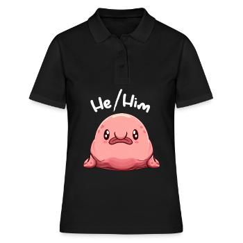 Kawaii Non Binary Queer Pronouns Blobfish Pronouns - Frauen Polo Shirt - Schwarz - Vorne - Ailine (174cm)