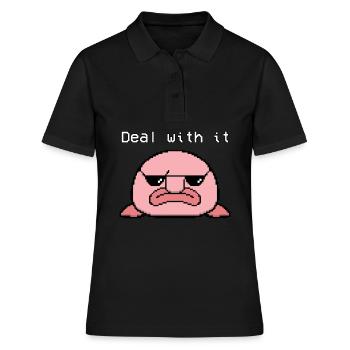 Blobfish Pixel - Women's Polo Shirt - black - Front - Ailine (174cm)