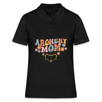 Groovy Bogenschützin - Frauen Polo Shirt - Schwarz - Vorne - Ailine (174cm)