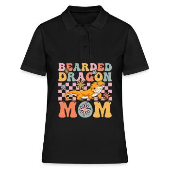 Groovy Eidechsenliebhaber - Frauen Polo Shirt - Schwarz - Vorne - Ailine (174cm)