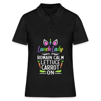 Cafeteria-Besatzung - Frauen Polo Shirt - Schwarz - Vorne - Ailine (174cm)